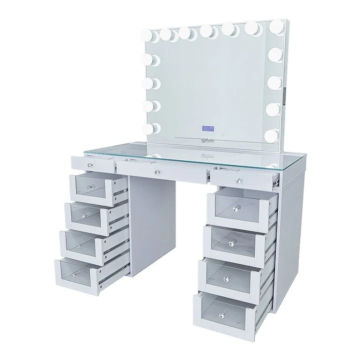 Slaystation 2.0 Hollywood Makeup Vanity Clear Drawers