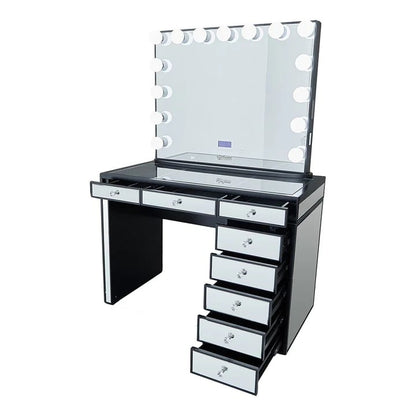 Hollywood Makeup Vanity Station Black