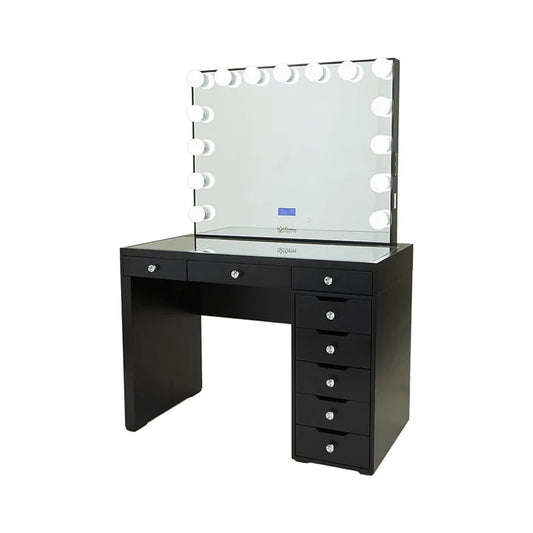 Hollywood Makeup Vanity Station Black