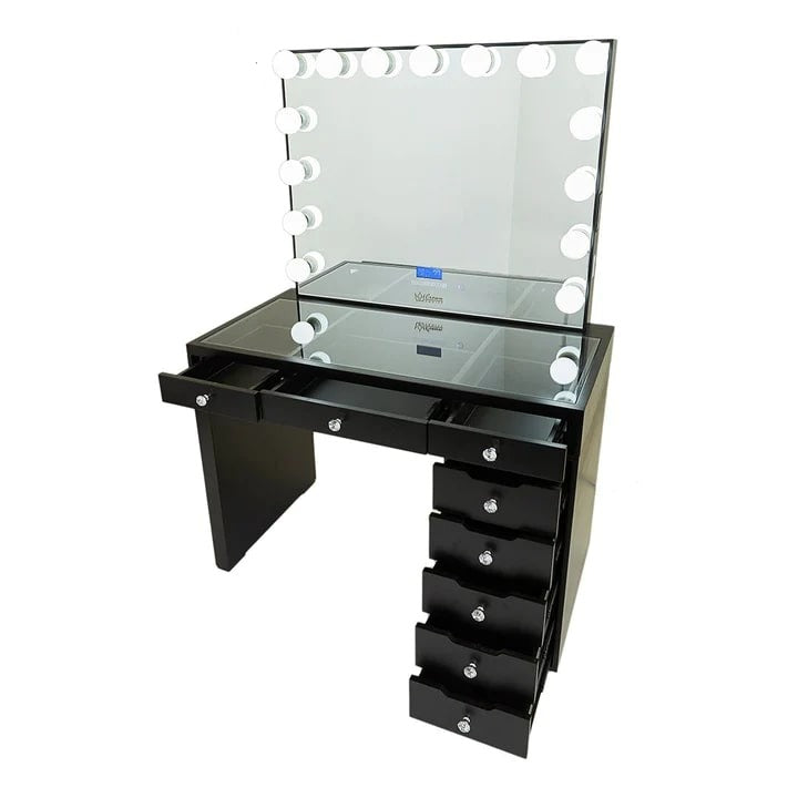 Hollywood Makeup Vanity Station Black