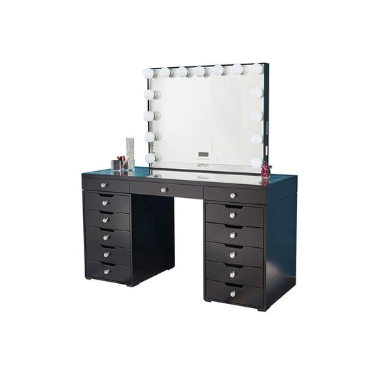 Hollywood Makeup Vanity Station Black