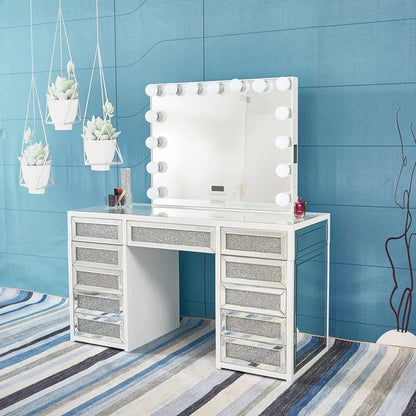 Hollywood Makeup Vanity Station White